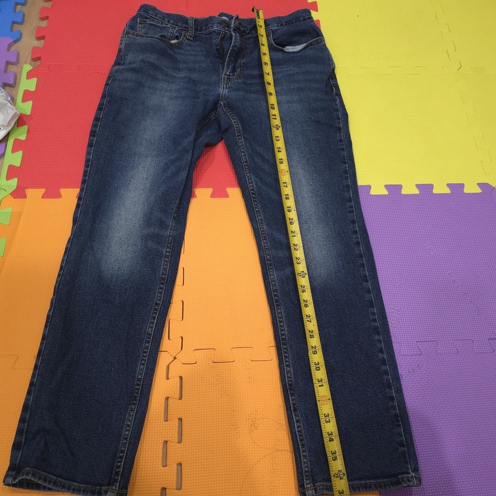 Old Navy Straight Jeans Men's 31x30 Blue Built-In Flex Tough Denim Dark‎ Wash